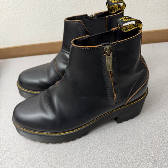 Doc Martens Womens Rometty II Chelsea Boot Black Vintage Smooth Size 10 - Picture 6 of 16